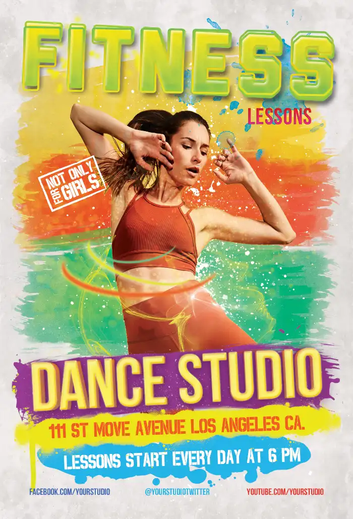 Fitness Dance Flyer and Poster Template