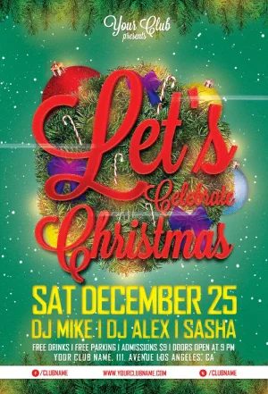 Let’s Celebrate Christmas Flyer Template