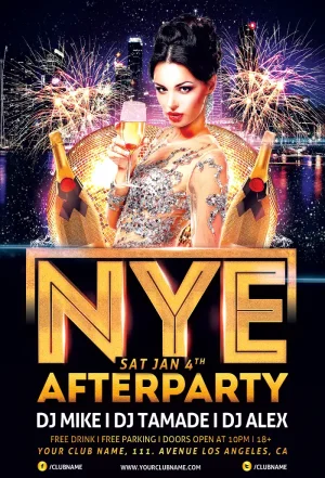 New Year's Eve Afterparty Flyer Template