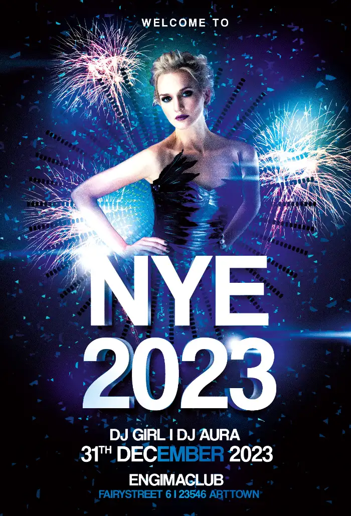 New Years Eve Party Free Flyer Template