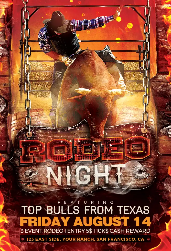 Rodeo Night Flyer Template