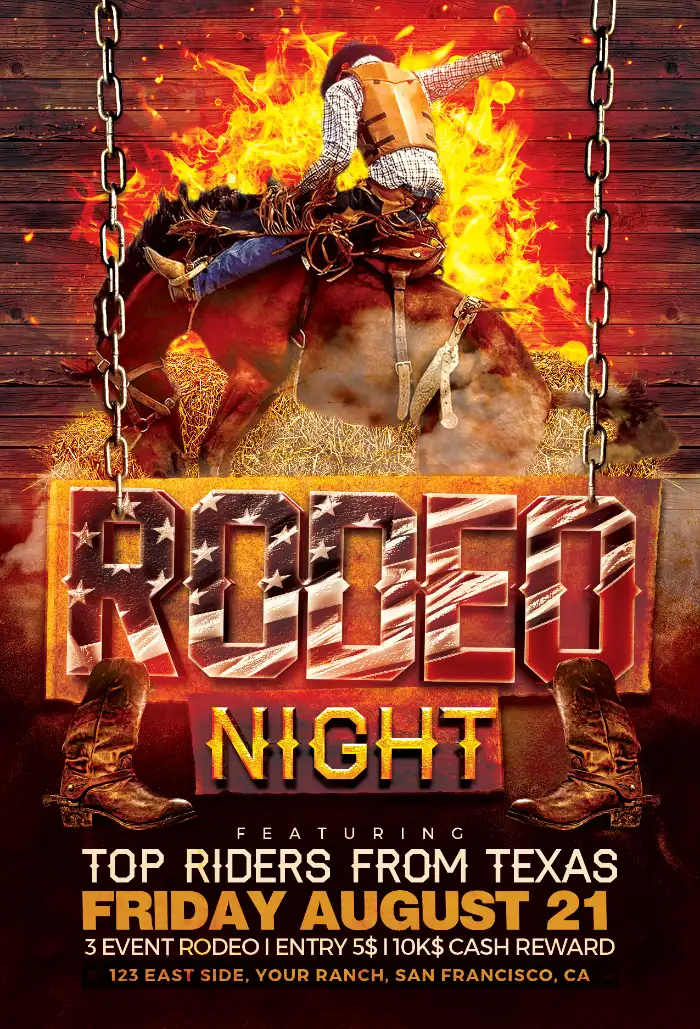 Rodeo Nights Flyer Template