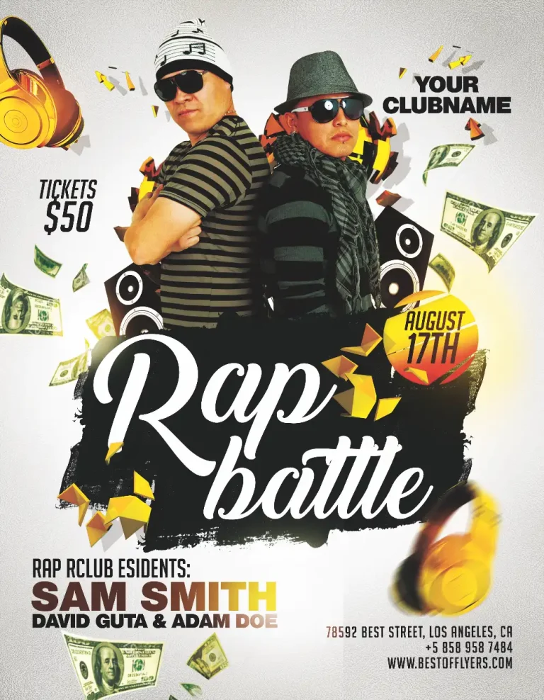 Free Hip Hop Music Flyer and Poster Template
