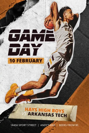 Basketball Event Flyer and Social Media Template