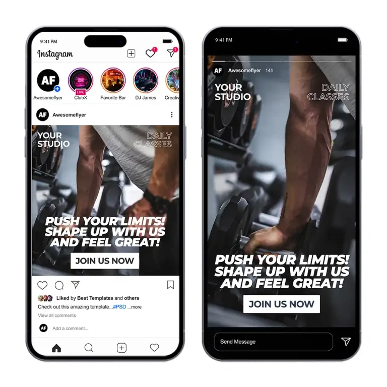 Fitness & Yoga Instagram Templates