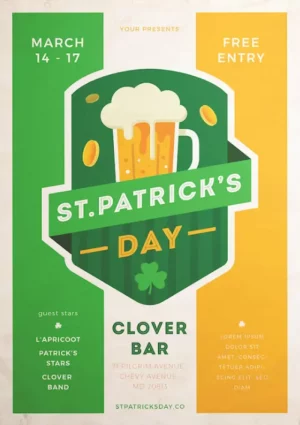Modern St. Patrick’s Day Flyer Template