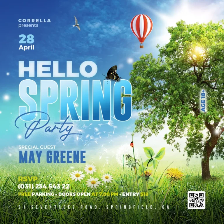 Spring Party Instagram Template