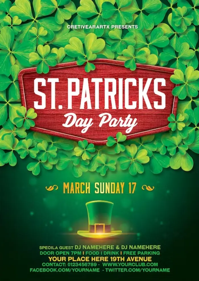 St. Patrick’s Day Party Event Template