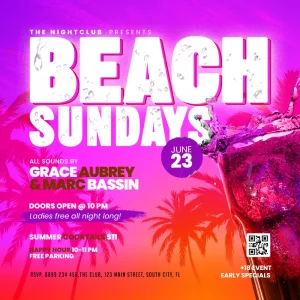 Sunday Beach Party Instagram Template