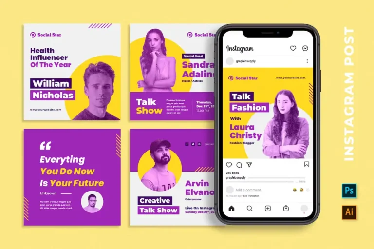 Creative Influencer Instagram Post Template