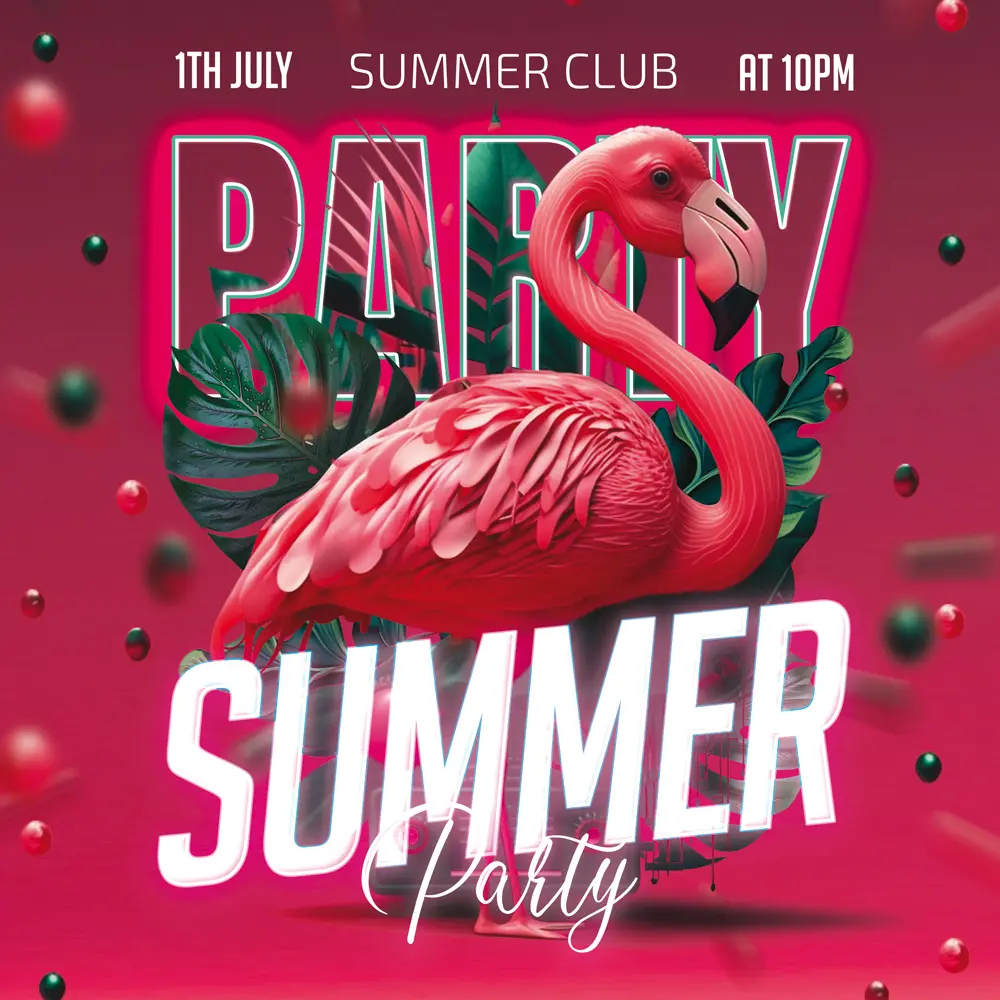 Free Summer Party Instagram Template
