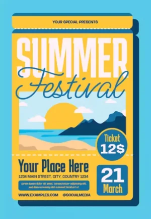 Summer Festival Event Flyer Template