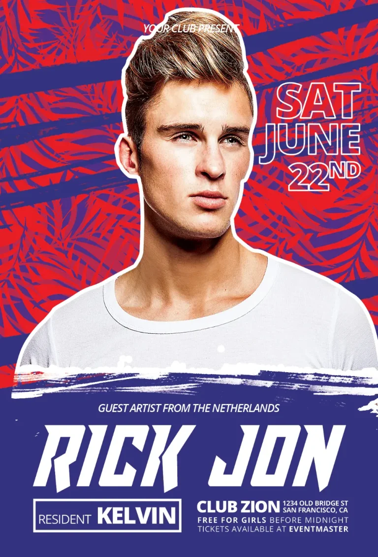 DJ Artist Party Flyer Template