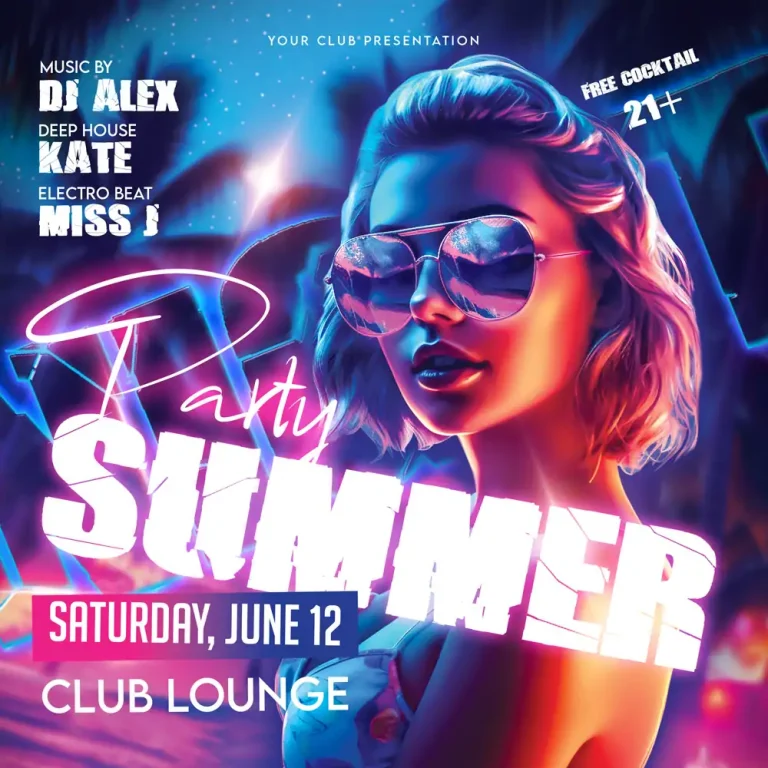 Free Summer Night Instagram Template