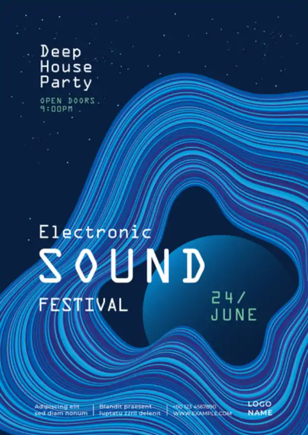 Electronic Music Poster Template