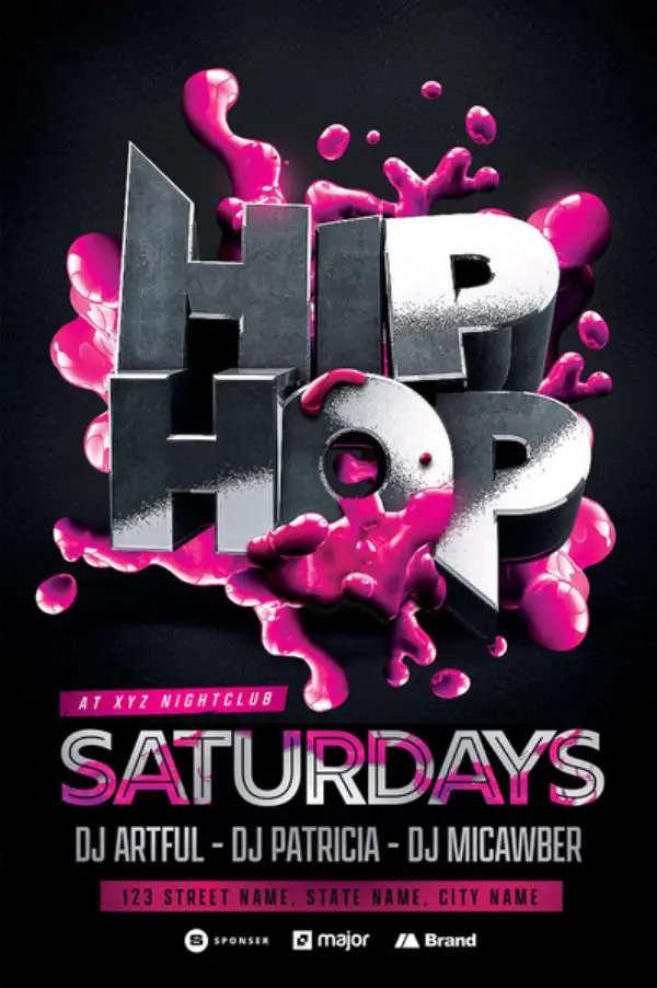 Hip Hop Club Event Flyer Template