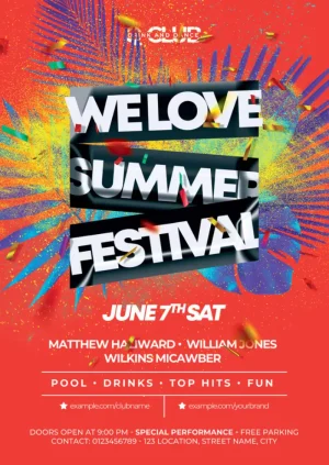 Summer Festival Event Flyer and Poster Template
