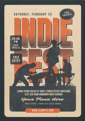 Indie Music Party Flyer Template