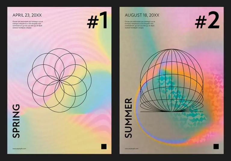 Modern Poster with Colorful Gradient
