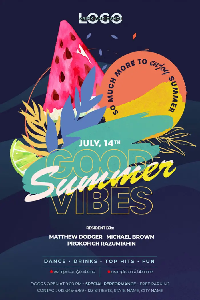 Summer Event Party Flyer Template