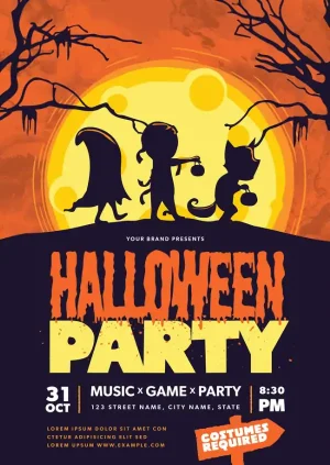 Halloween Party Event Flyer and Poster Template