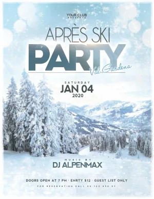 Après Ski Party Flyer and Poster Template