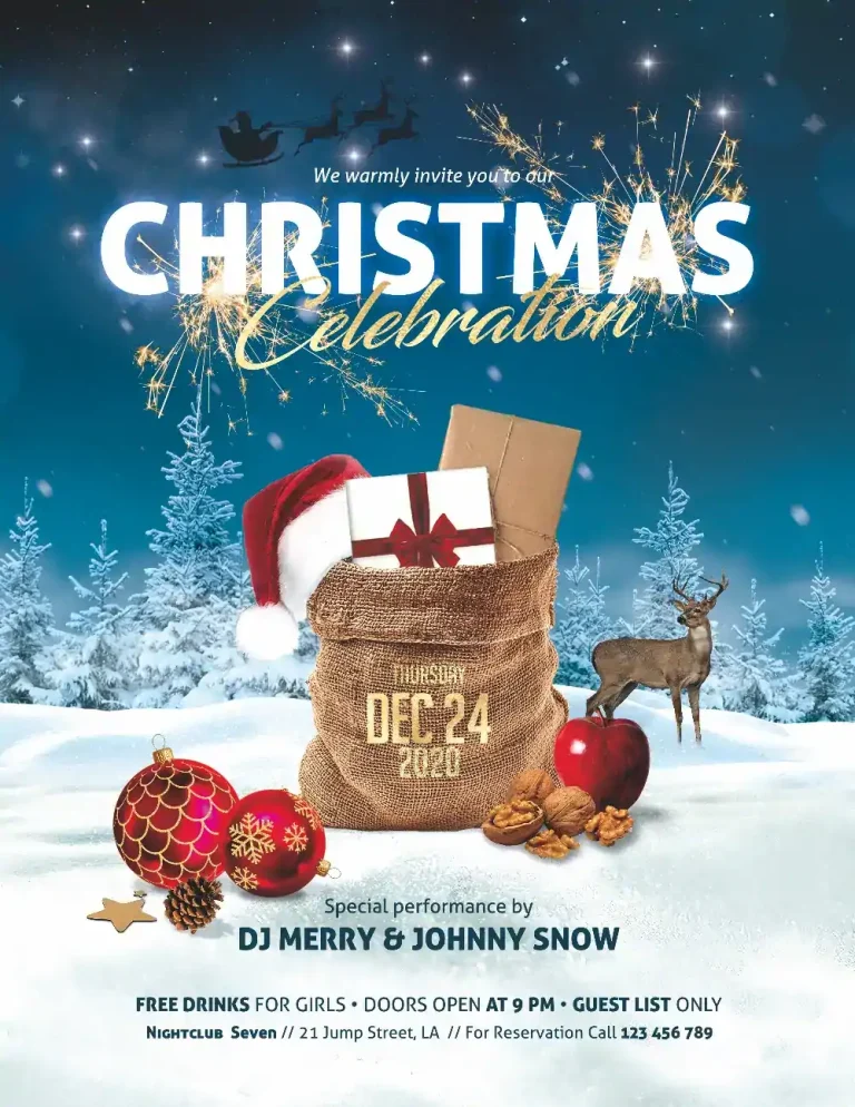 Christmas Celebration Event Flyer Template