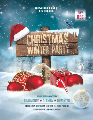Christmas Winter Party Flyer Template