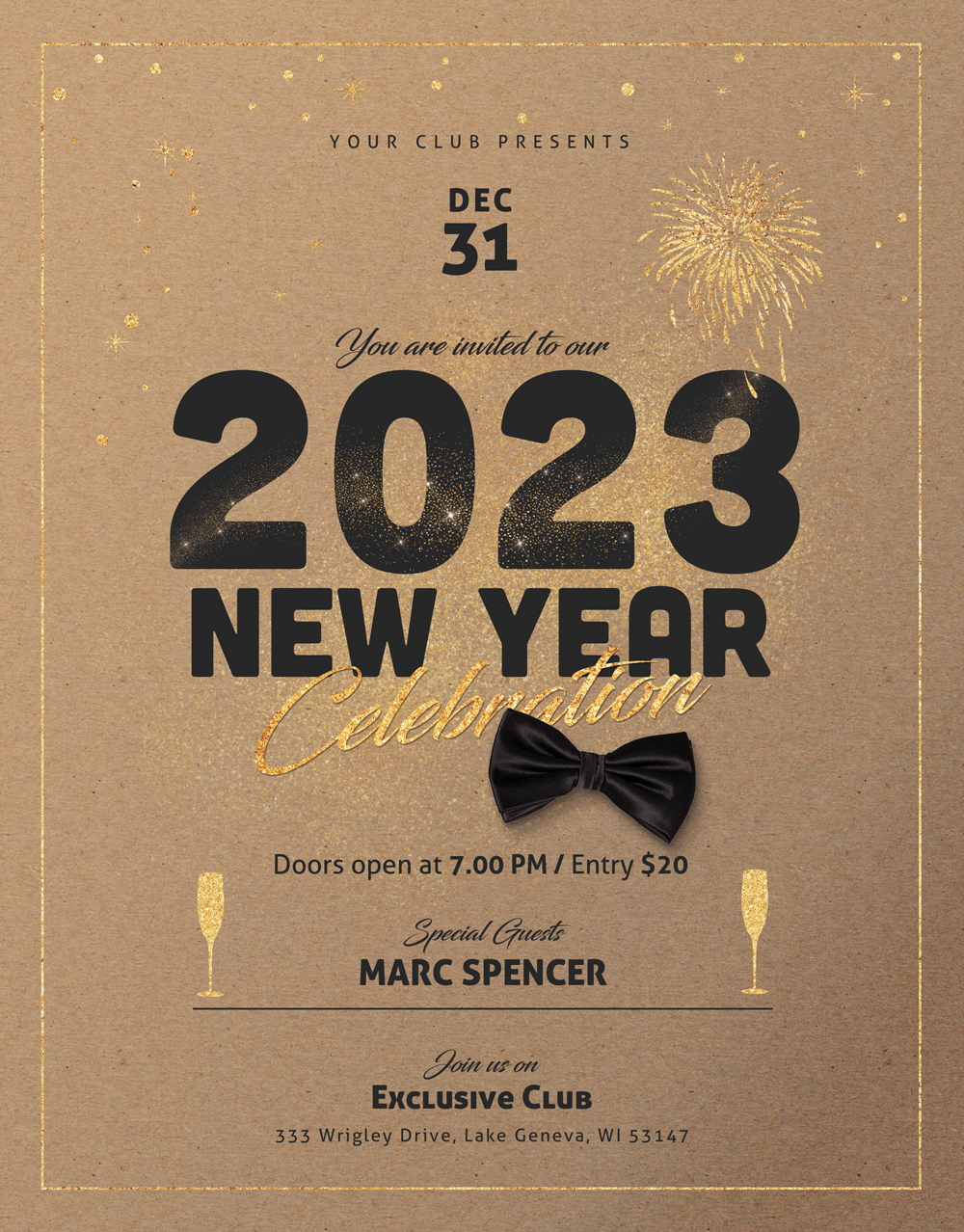 Elegant New Year Party Template