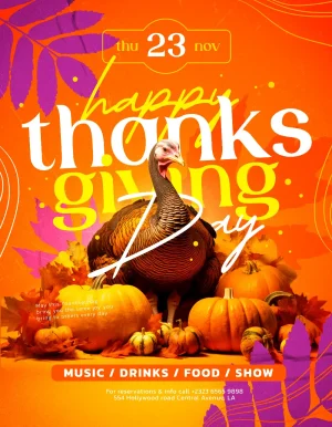 Happy Thanksgiving Day Flyer Template