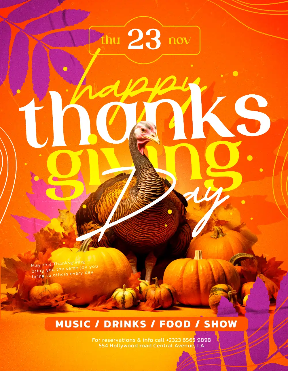 Happy Thanksgiving Day Flyer Template