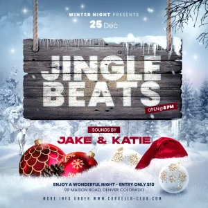 Jingle Beats Party Instagram Template