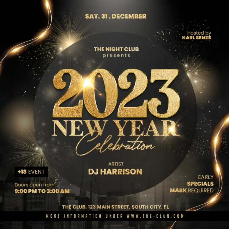 New Year Instagram Template for New Year Party Events