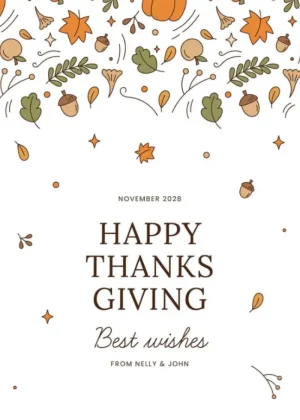 Thanksgiving Greetings Card Flyer Template
