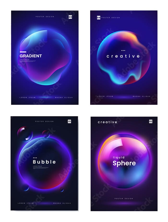 Glowing Abstract Gradient Event Flyers