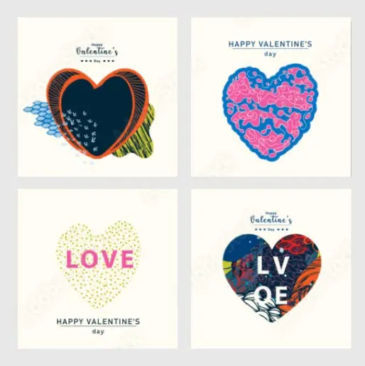 Illustrated Valentine's Day Instagram Templates
