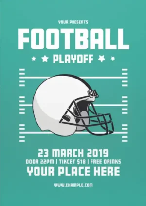Illustrative Football Event Flyer Template