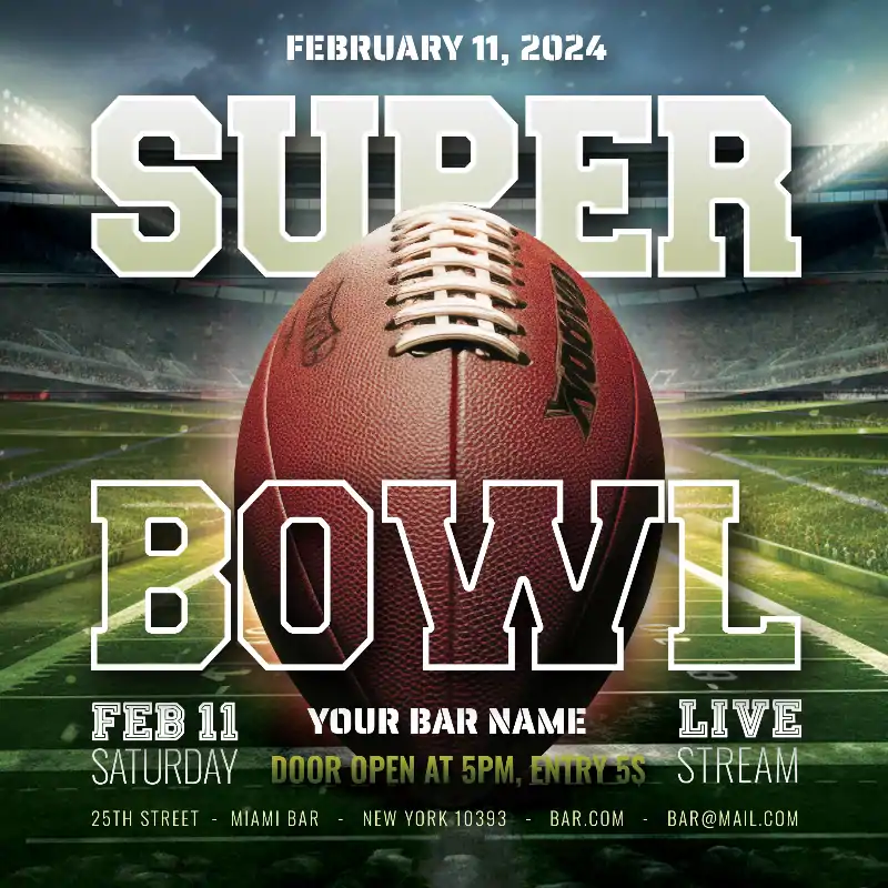 Super Bowl Event Social Media Template