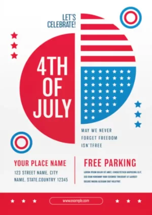 Modern 4th Of July Flyer Template
