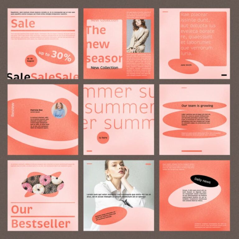 Multipurpose Retro Social Media Template Set