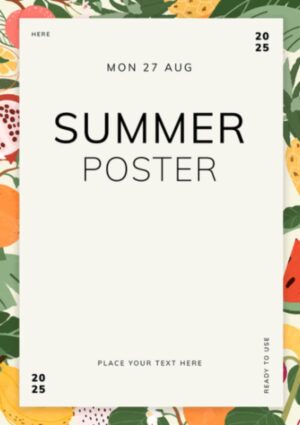 Tropical Summer Poster Template