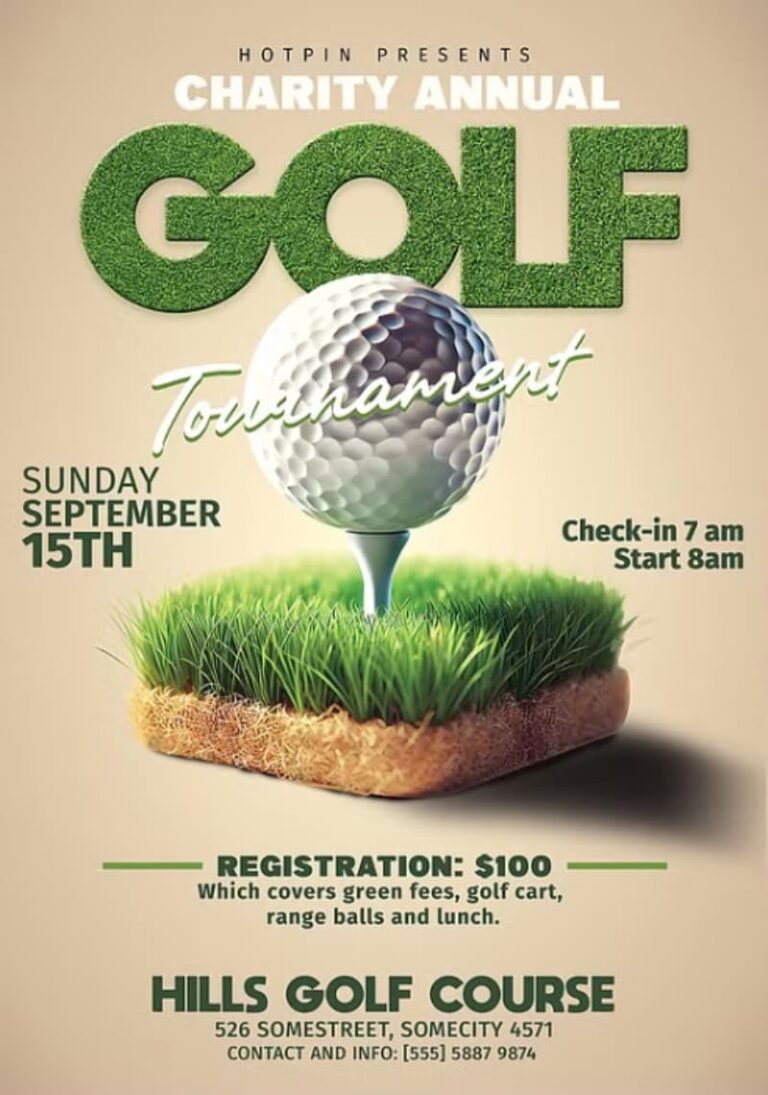 Golf Tournament Flyer Design Template