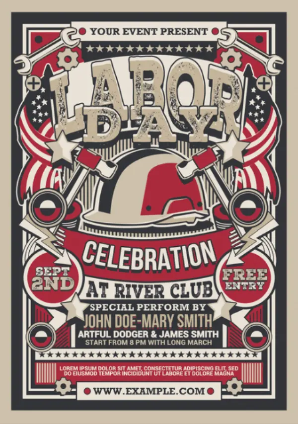 Labor Day Party Flyer Template