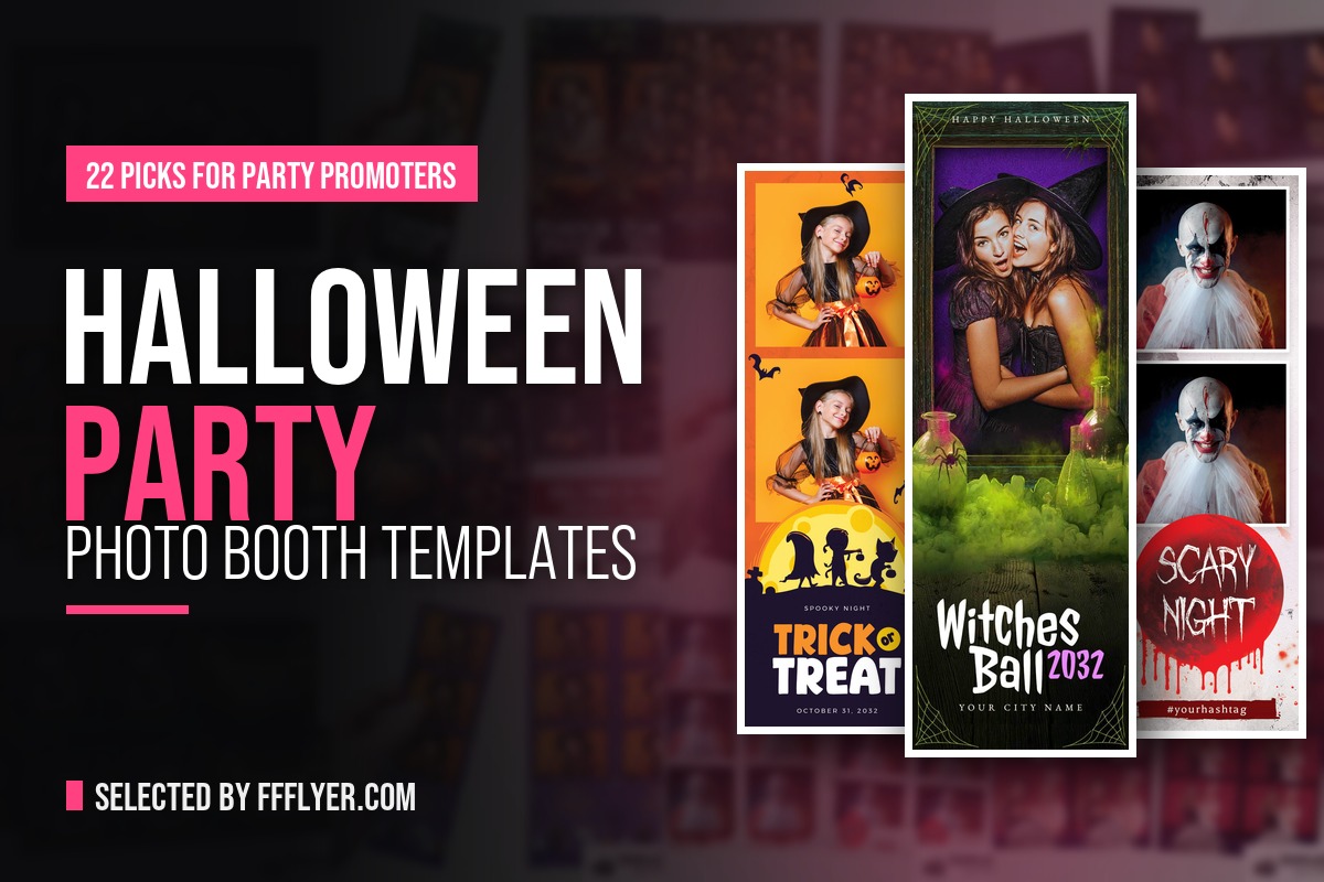 22 Halloween Party Photo Booth Templates for Kids & Adults
